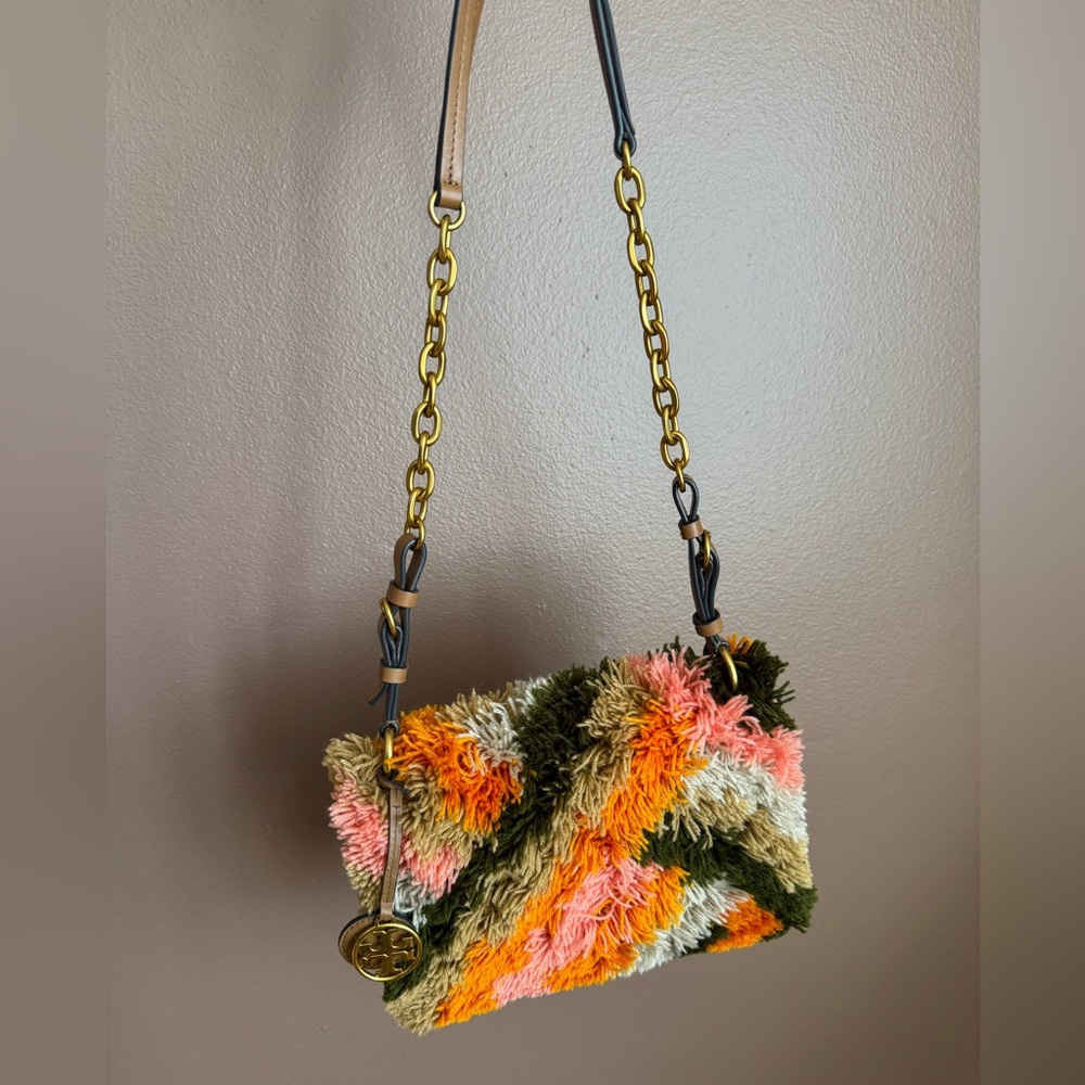 Tory Burch Multicolored Sadie Rug Textured Shoulder Bag